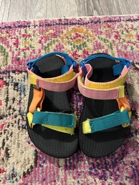 Teva Kids Multicolor Sport Sandals - Pink, Teal, Yellow, Orange